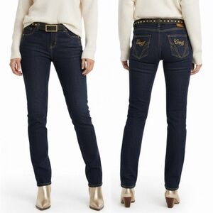 Coogi Dark Wash Studded Belt Jeans